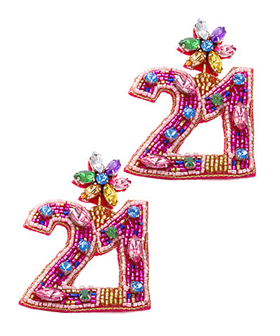 21st Birthday Earrings