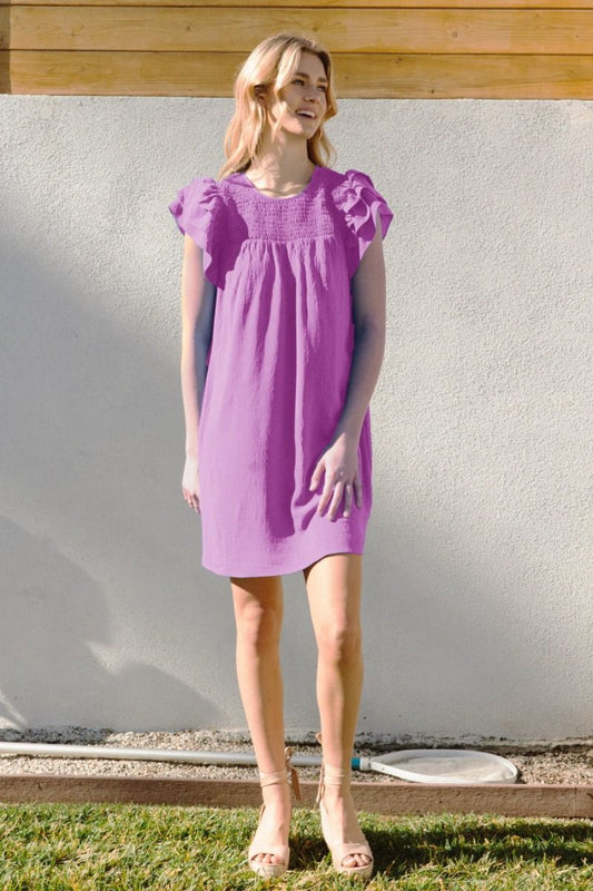 Orchid Smocked Dress