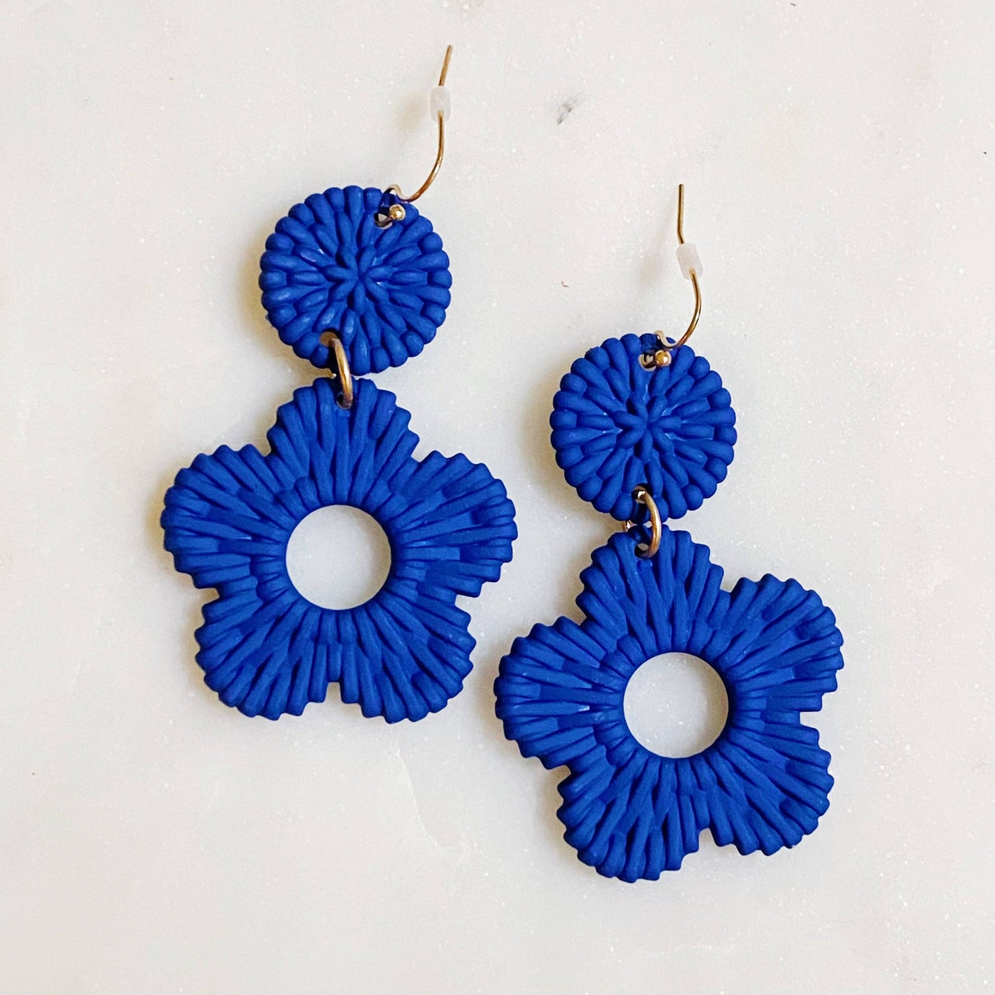 Red Daisy Drop Earrings