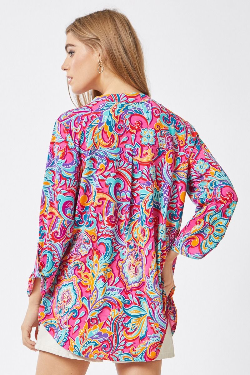 Bright Paisley Lizzy Top