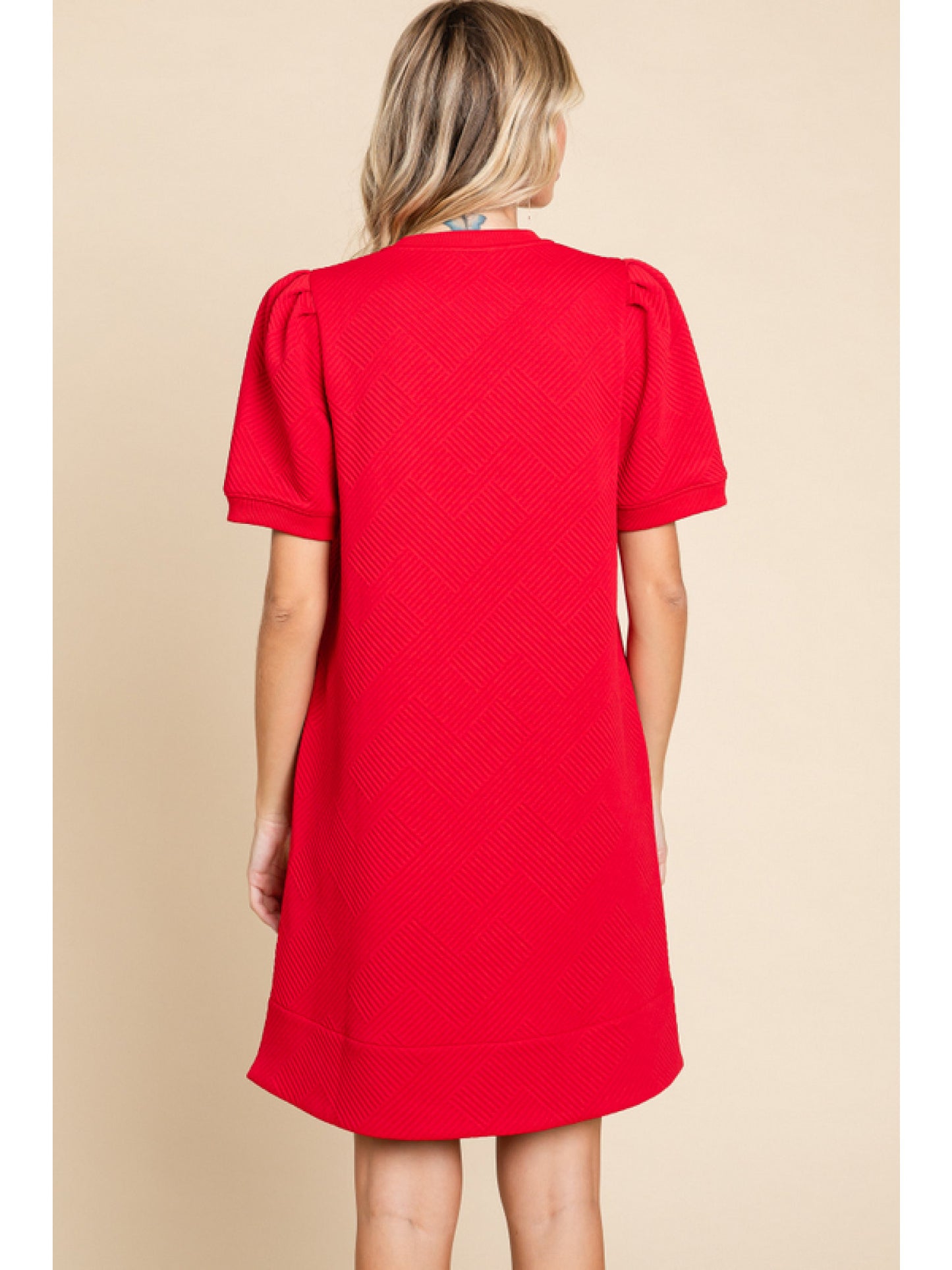 Red Textured Dress