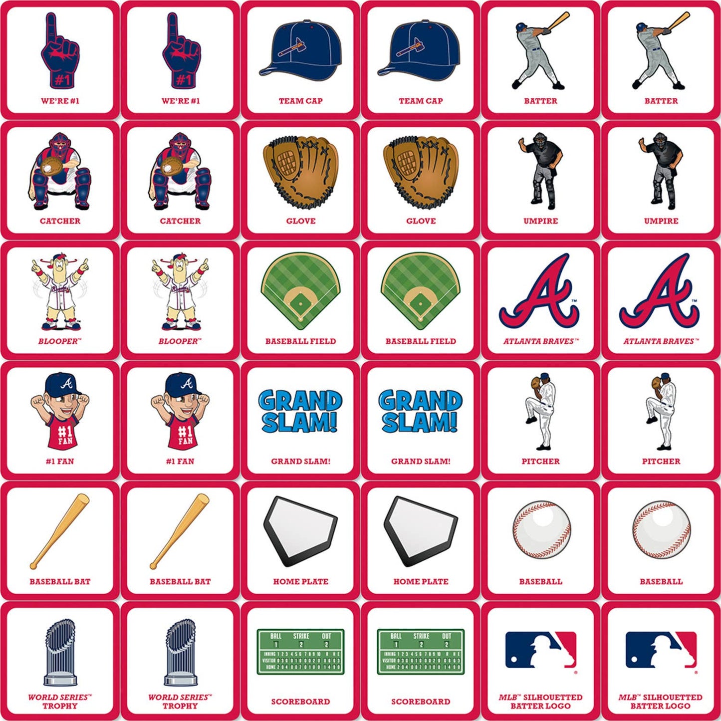 Atlanta Braves MLB Matching Game