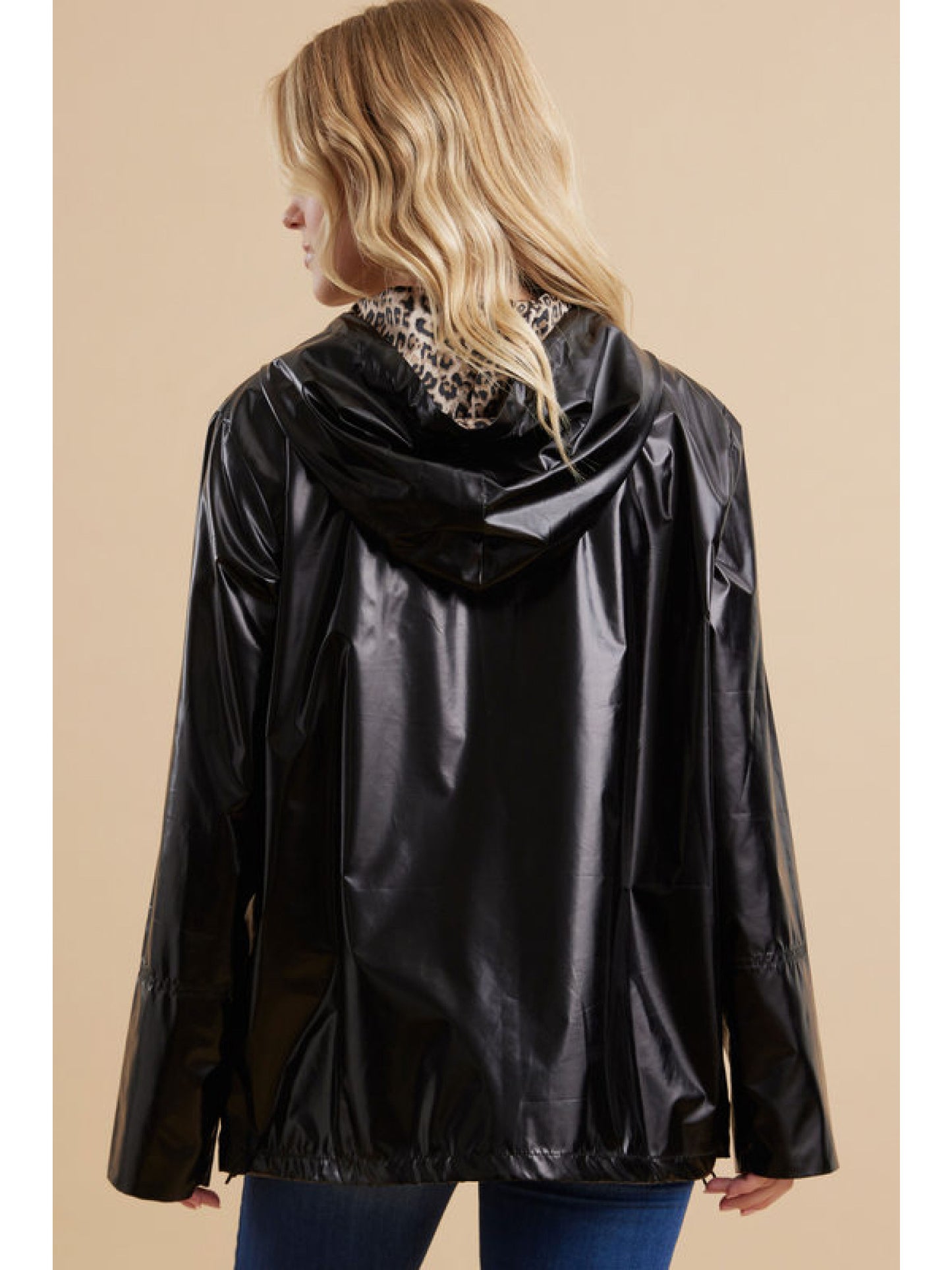 Black Metallic Windbreaker