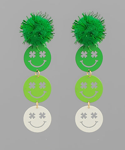 St. Patty’s Smiley Earrings