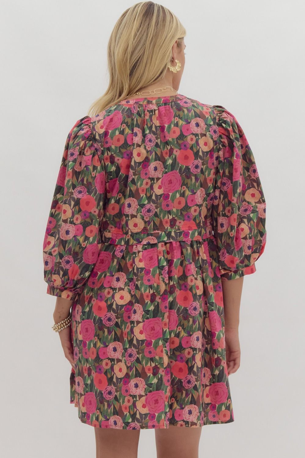 Floral Puff Sleeve Dress