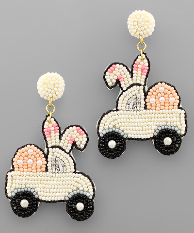 Easter Bunny Car Earrings