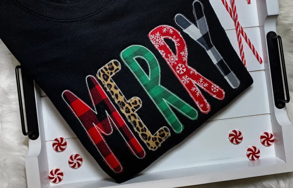 Merry Patchwork Tee