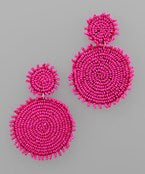 Beaded Disc Earrings