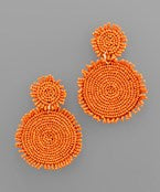 Beaded Disc Earrings