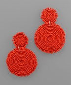 Beaded Disc Earrings