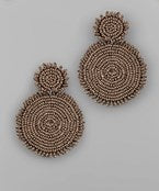 Beaded Disc Earrings