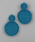 Beaded Disc Earrings