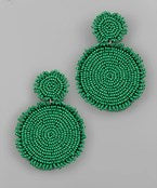 Beaded Disc Earrings