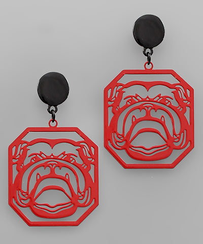 Filigree Bulldog Earrings