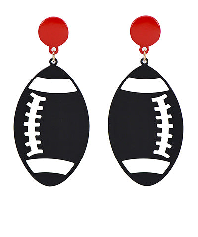 Football Dangle Earrings