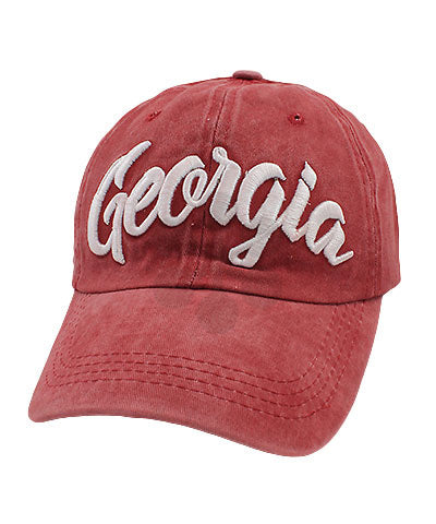 Distressed Georgia Ball Cap