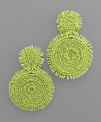 Beaded Disc Earrings