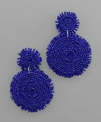 Beaded Disc Earrings