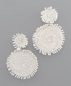 Beaded Disc Earrings