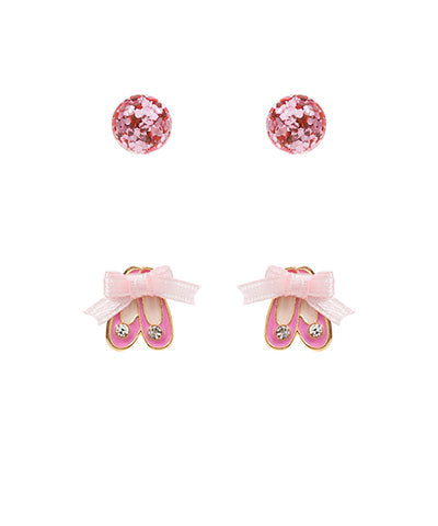 Ballerina Glitter Earring Set