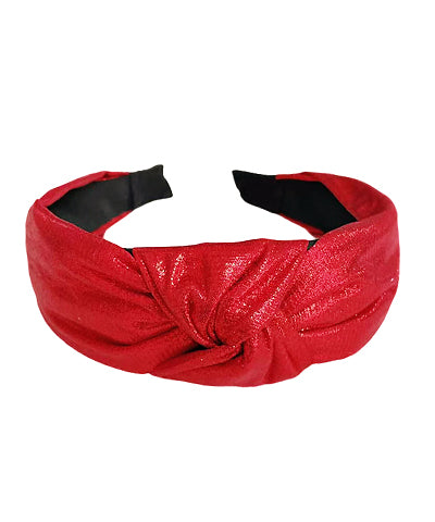 Red Metallic Knotted Headband