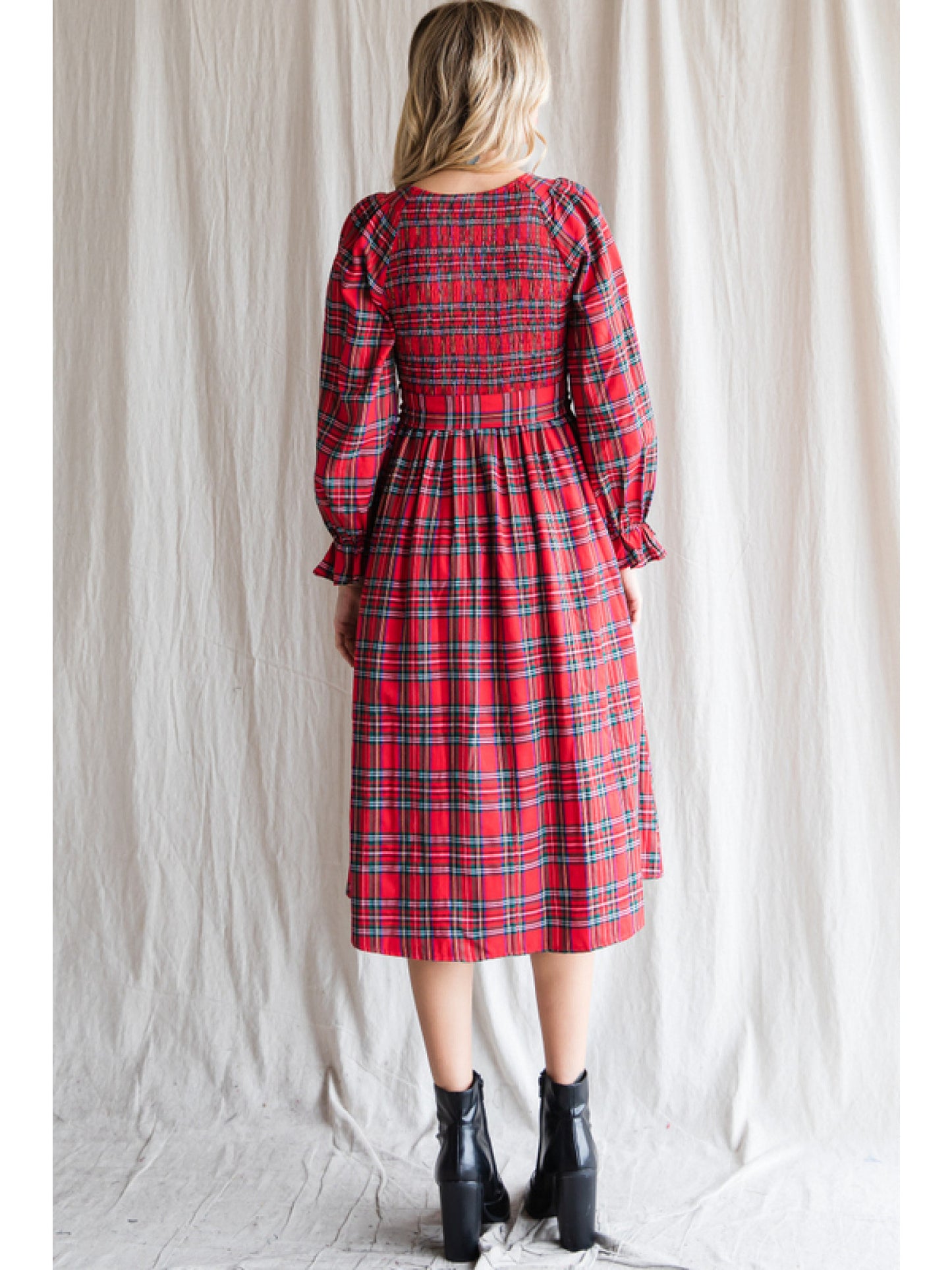 Pretty In Plaid Holiday Dress