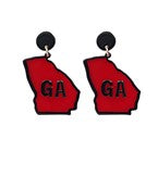 GA State Map Earrings