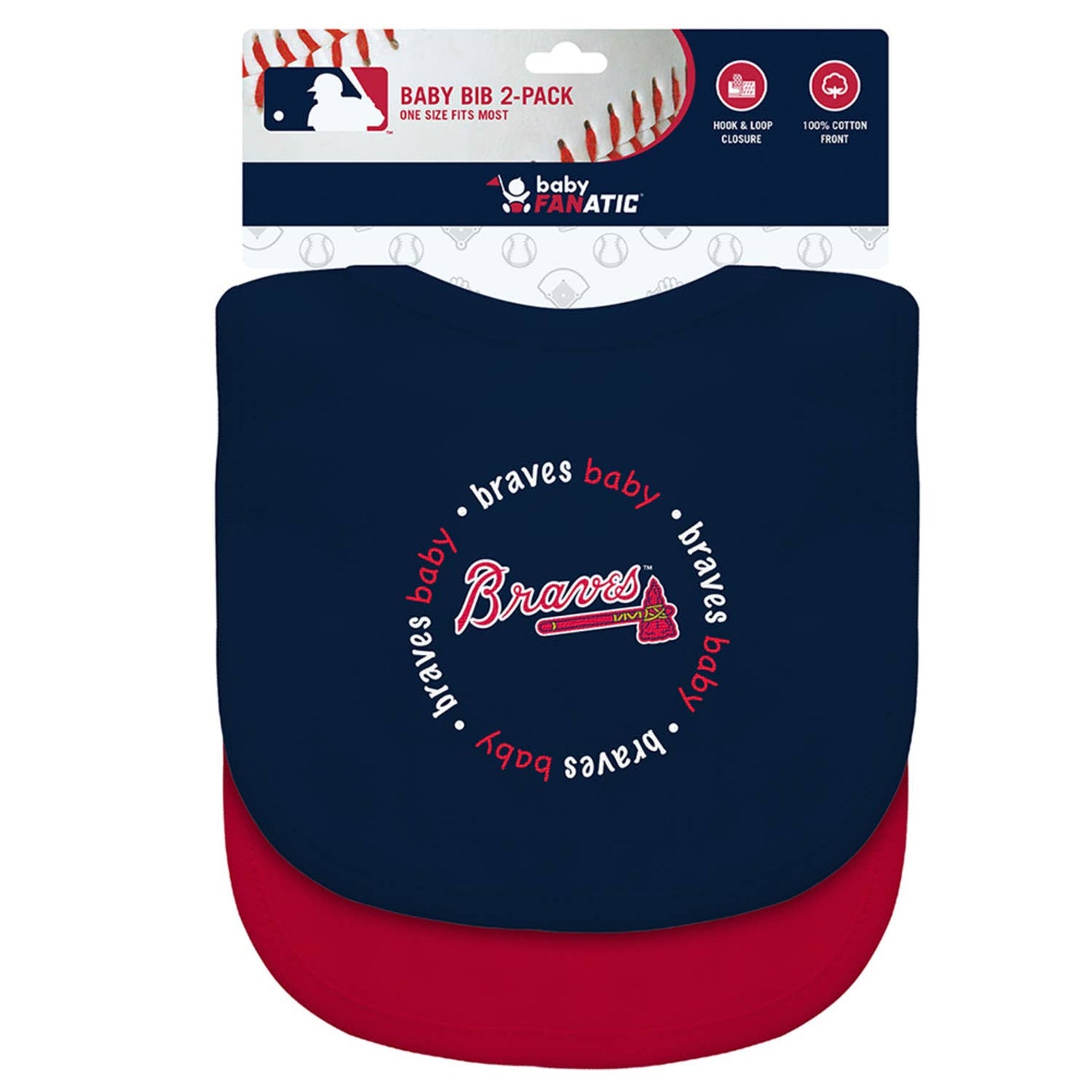 Atlanta Braves MLB Baby Bibs 2-Pack