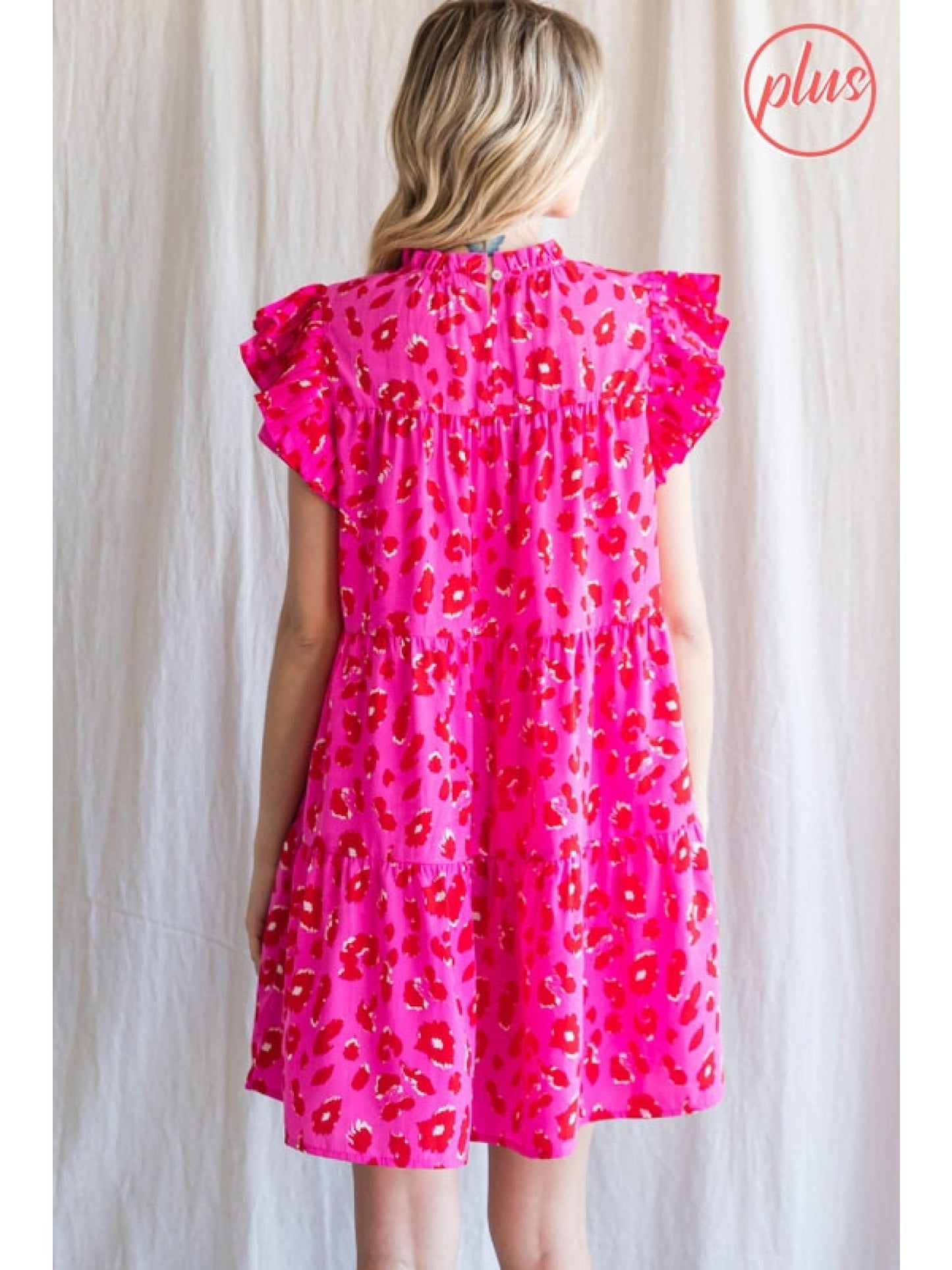 Pink Leopard Print Dress