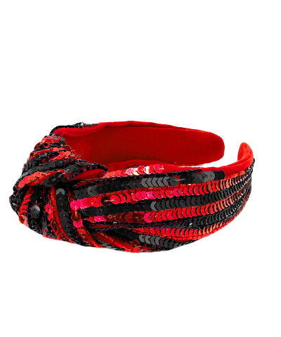 GAME DAY Striped Sequin Headband