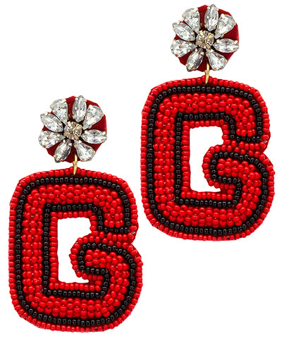 Beaded “G” Earrings