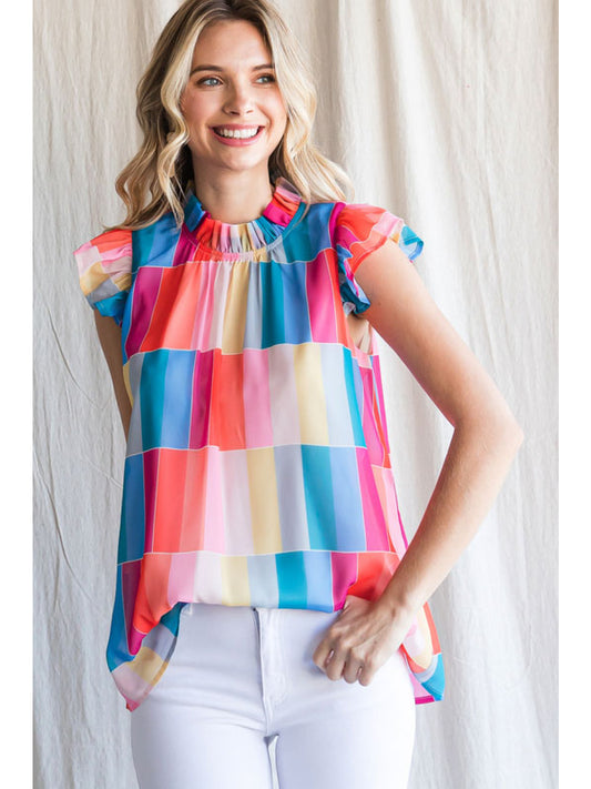 Cheerful Colorblock Top