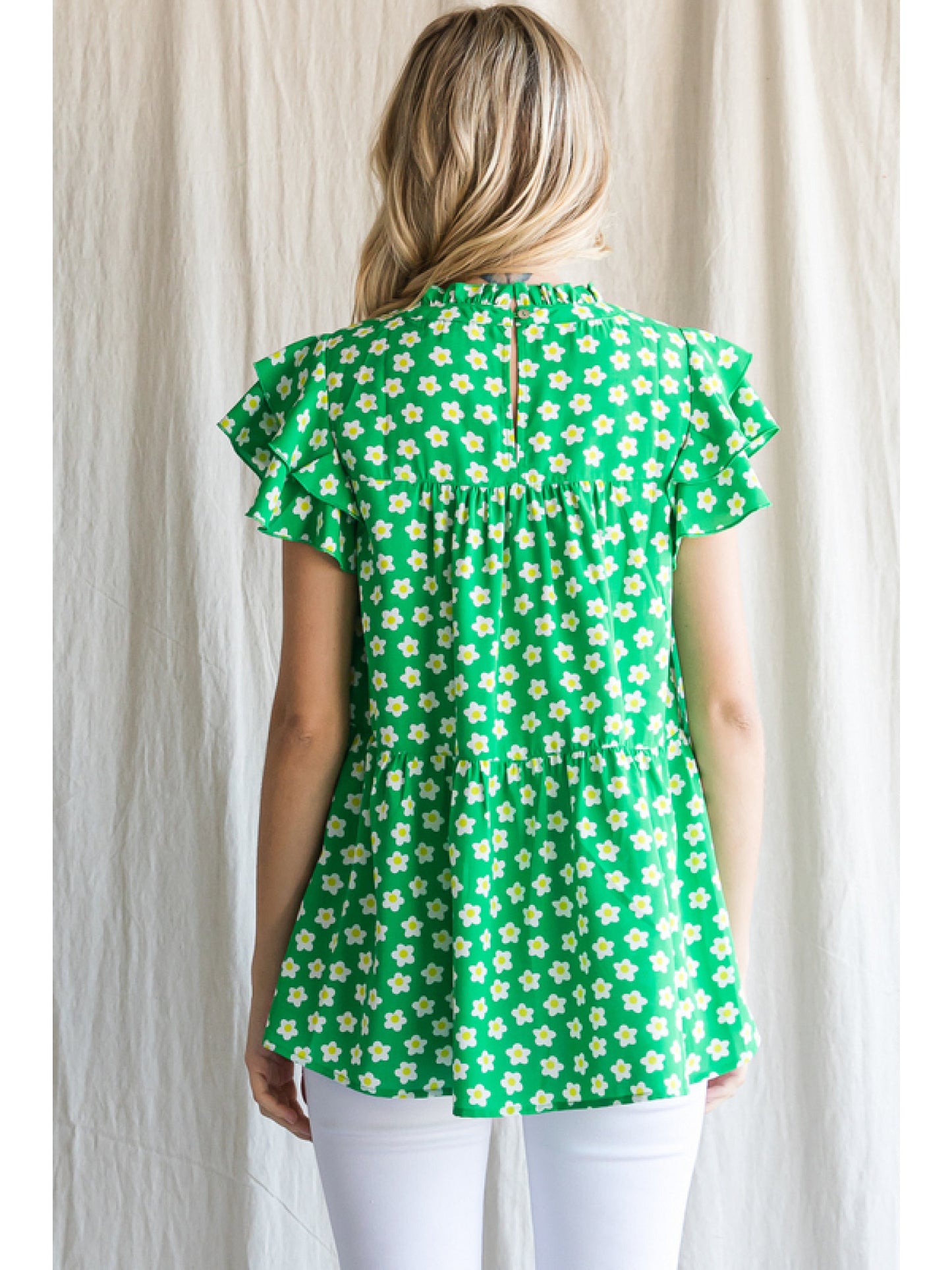 Kelly Green Daisy Top