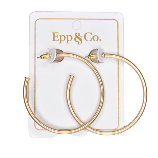 Matte Gold Skinny Hoop