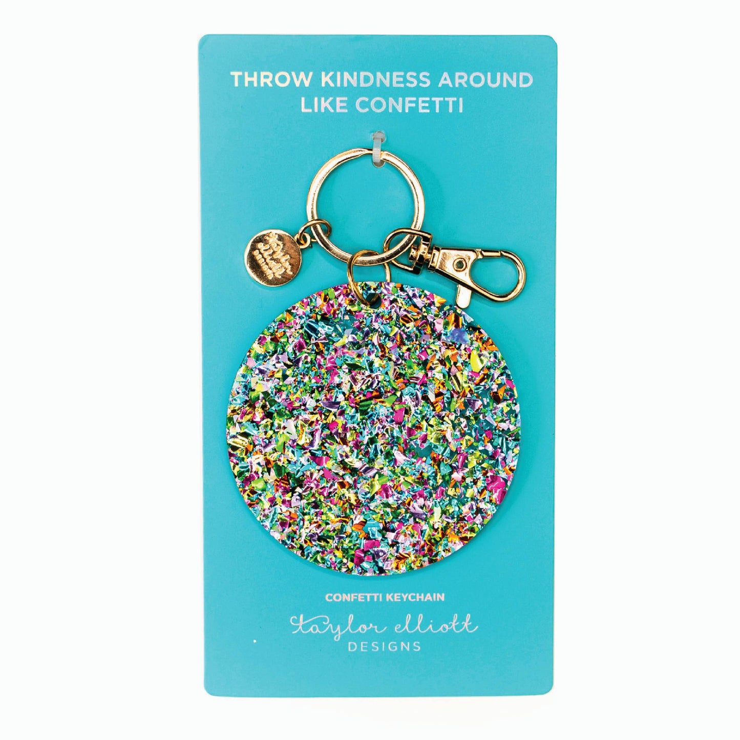 Confetti Acrylic Circle Keychain