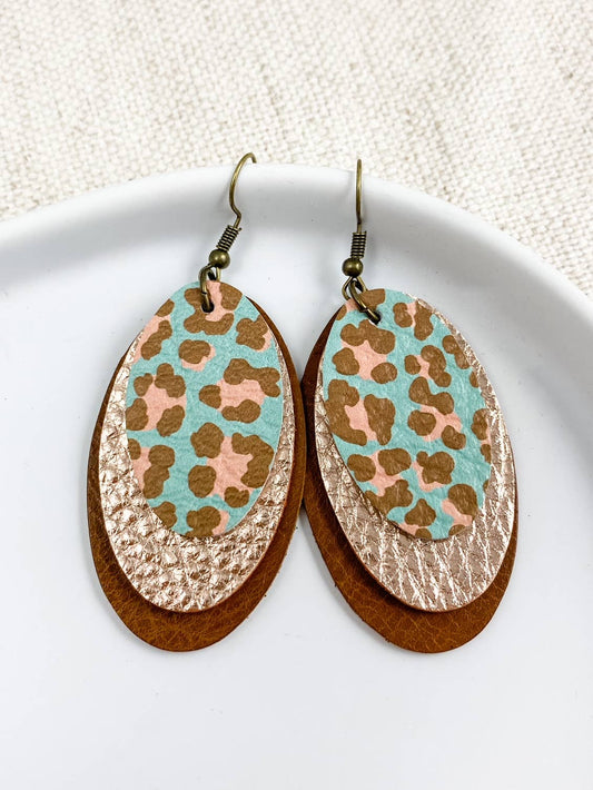 Wild Whimsy Earrings | Leopard Print Leather Accessories