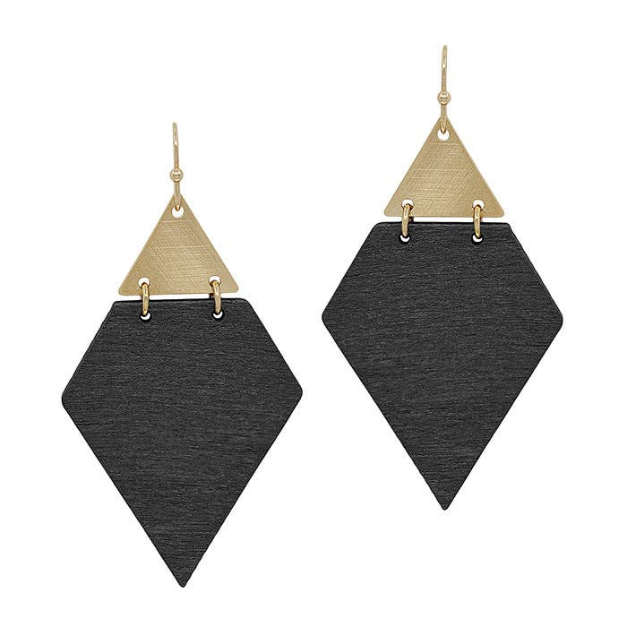 Gold & Black Wood Diamond