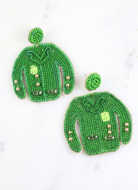 Augusta Golf Jacket Earrings