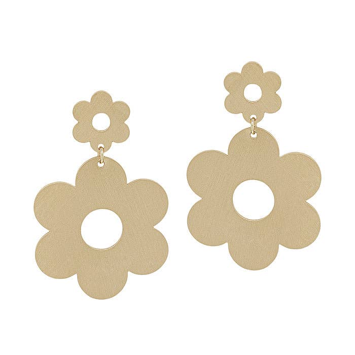 Gold Double Flower Drops