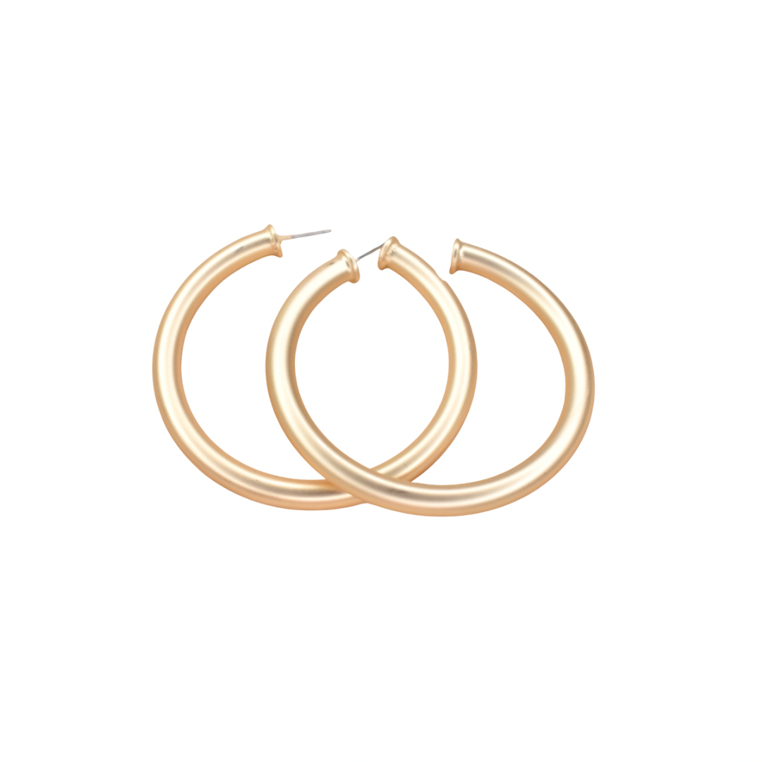 Large Matte Gold Hoop