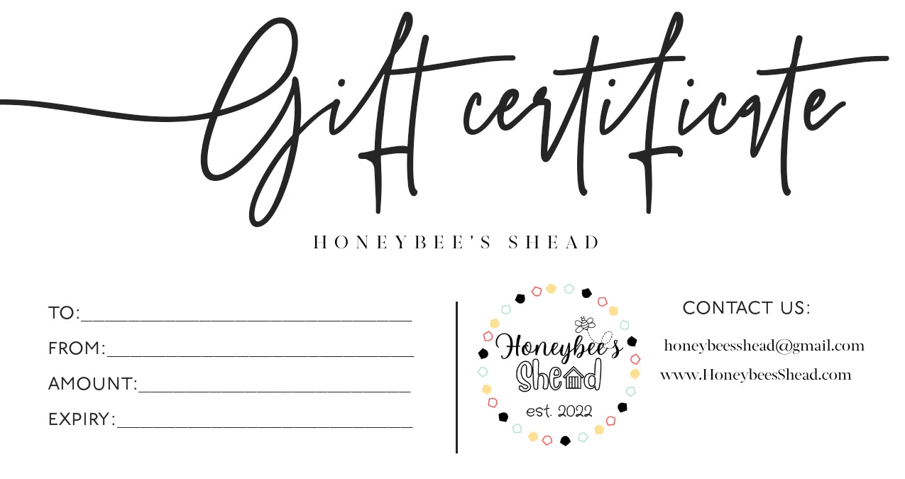 Honeybee's Shead Gift Certificate