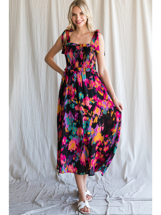 Summer Print Midi Sundress