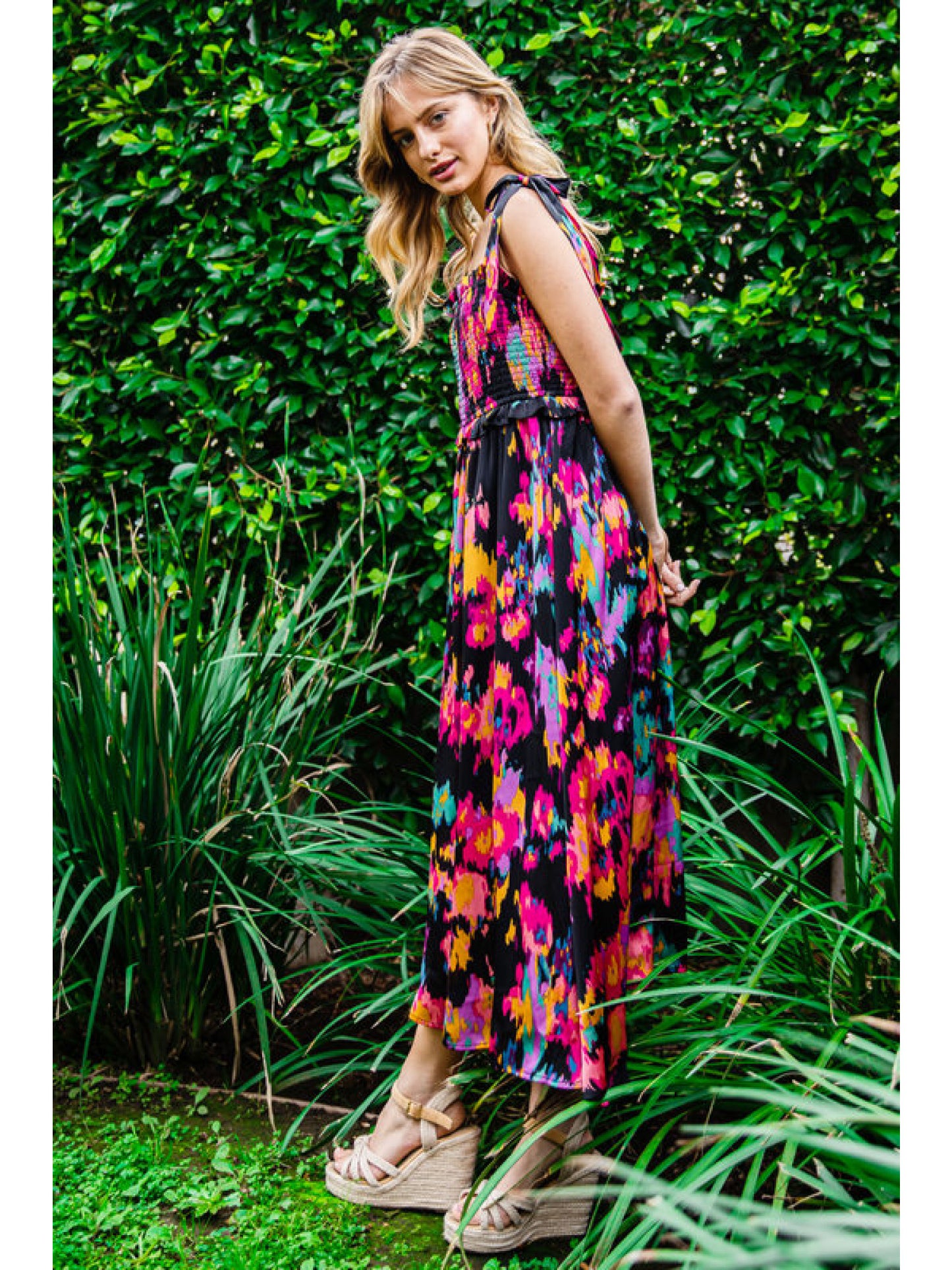 Summer Print Midi Sundress