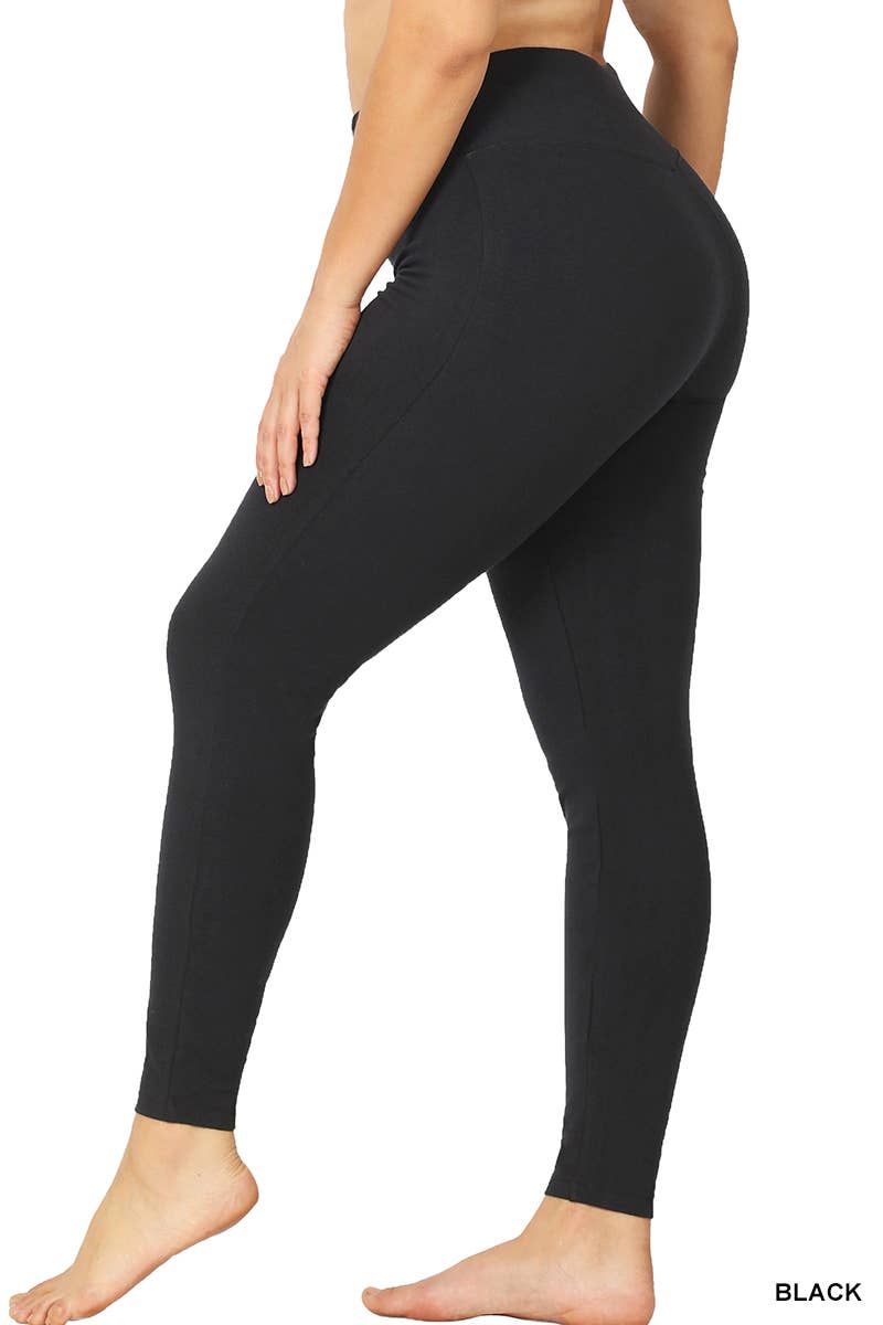 Wide Waistband Full Length Curvy Girl Leggings