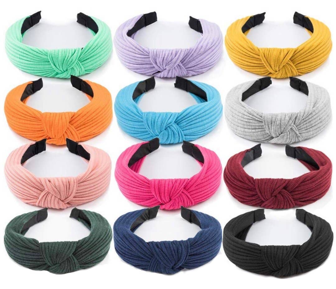 Solid Knit Knot Headbands