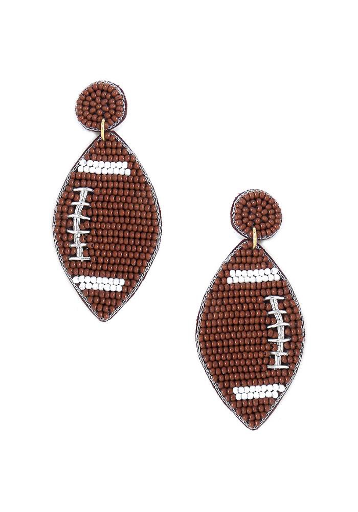 Beaded Football Earrings