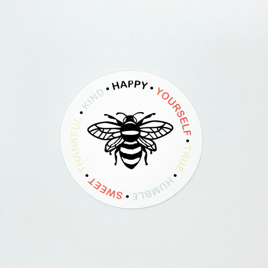 Bee Circle Sticker