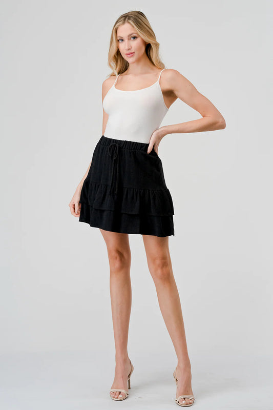 Day to Night Double Ruffle Skort